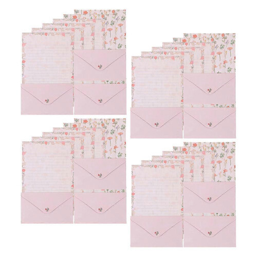 4 Sets A5 Decorative Letter Paper Envelope Greeting Letter Paper Kit 2