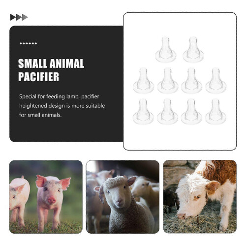 10PCS Silicone Lamb Feeding Nipples Milk Bottle Pacifiers Lamb Feeding Tools 1