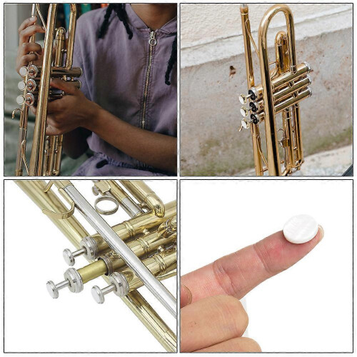 3pcs White Professional Trumpet Finger Buttons Practical Instrument Accessories 2