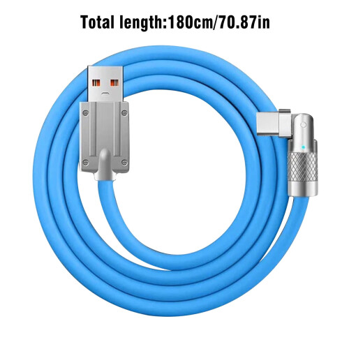 Περιστρεφόμενος γρήγορος φορτιστής USB σε Type-C, εύκαμπτος σιλικόνης 120W 1