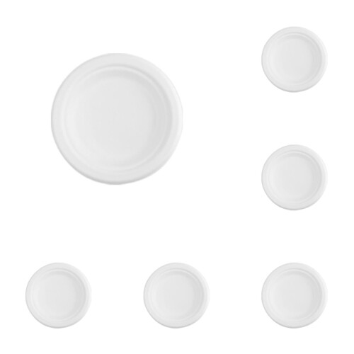 Pratos de papel biodegradáveis de 15 cm (6 polegadas), pacote com 10 unidades 1