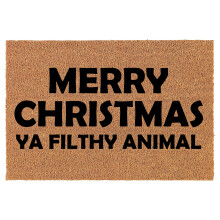 Coco Coir Doormat Funny Christmas Design 24 x 16 Inch
