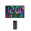 Digital clock with RGB LED display, snooze function, auto light sensing Black 1