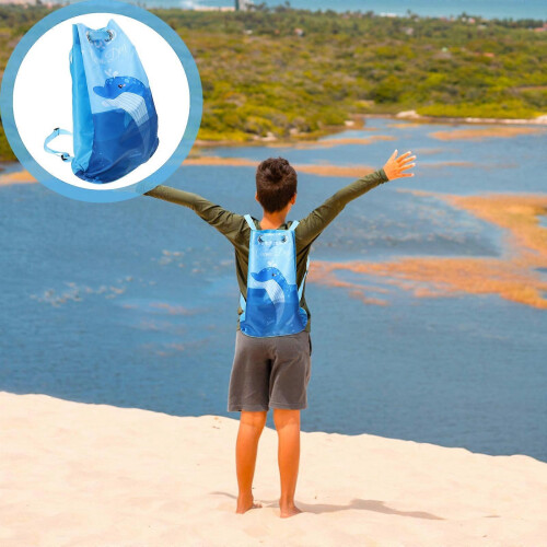 Waterproof Drawstring Swim Backpack Kids Beach Swimming String Bag 2