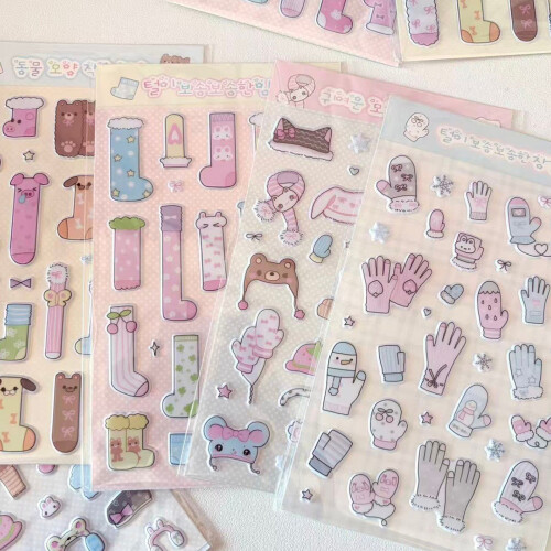 Cartoon Foam Sticker for Scrapbooking Journal Planner-sock 1