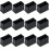 12 Pack 15 X 30 Mm Black Rectangular Rubber Felt Table Or Chair Leg Protector Caps YVE 1