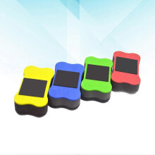 4 Pcs Magnetic Bone-shaped White Board Erasers Mixed Colors for Home School Office