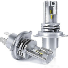 2025 H4 LED Bulb, 6500K White for 12V-24V Car Hi/Lo Beam Conversion Headlight Bulb Kit.(2 Pcs)