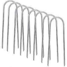 Trampolines Wind Stakes Heavy Duty U Type Sharp Ends Safety Ground Anchor Galvanized Steel For Soccer Goals, Camping Tents And Huge Garden Decoration
