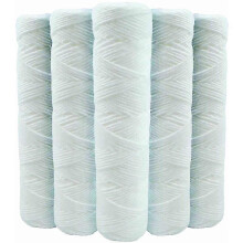 Set Of 5 Coiled Water Filter Cartridges Anti Sediment 9 Inches 3/4 - 5 Microns Compatible With 10 Inch Filters Made In France-kryc