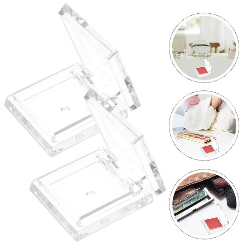 4 Pcs Empty Square Eyeshadow Pans Refillable Cosmetic Makeup Palettes