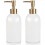 2pc Ceramic Soap Dispenser Ceramic Soap Pump Dispenser Can Fill Liquid For Bathroom Kitchen 1
