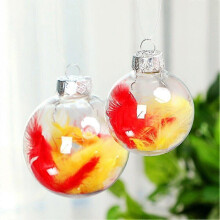 Various Sizes Of Clear Plastic Christmas Balls, Baubles, Spherical Fillable Christmas Tree Decorations