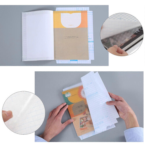 20Pcs Transparent Self-adhesive Waterproof Book Covers Protective Films 2