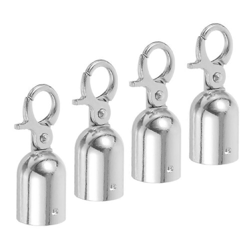 4pcs Rope Hook Cord Lock Stopper Rope End Snap Hook Guardrail Cord End Cap 2