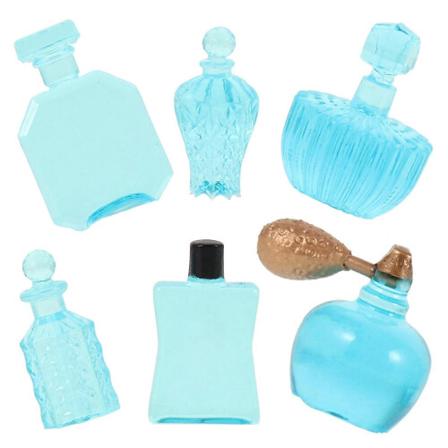 6Pcs Miniature Perfume Bottle Statue Small Decorative Perfume Bottles for Crafts 2