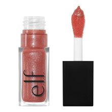 e.l.f. Glow Reviver Lip Oil, Nourishing and Hydrating with High-Shine Glimmer Finish & Sheer Wash Of Color, Minty Scent, Non-Sticky- Princess Cut