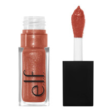 e.l.f. Glow Reviver Lip Oil, Nourishing and Hydrating with High-Shine Glimmer Finish & Sheer Wash Of Color, Minty Scent, Non-Sticky- Super-neutral