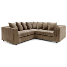 Jumbo Cord Scatter Back 2c2 Corner Sofa Coffee