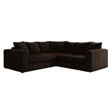 Jumbo Cord Scatter Back 2c2 Corner Sofa Chocolate