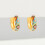 Orecchini a cerchio Huggie in rame, leggeri, con zirconi. 5