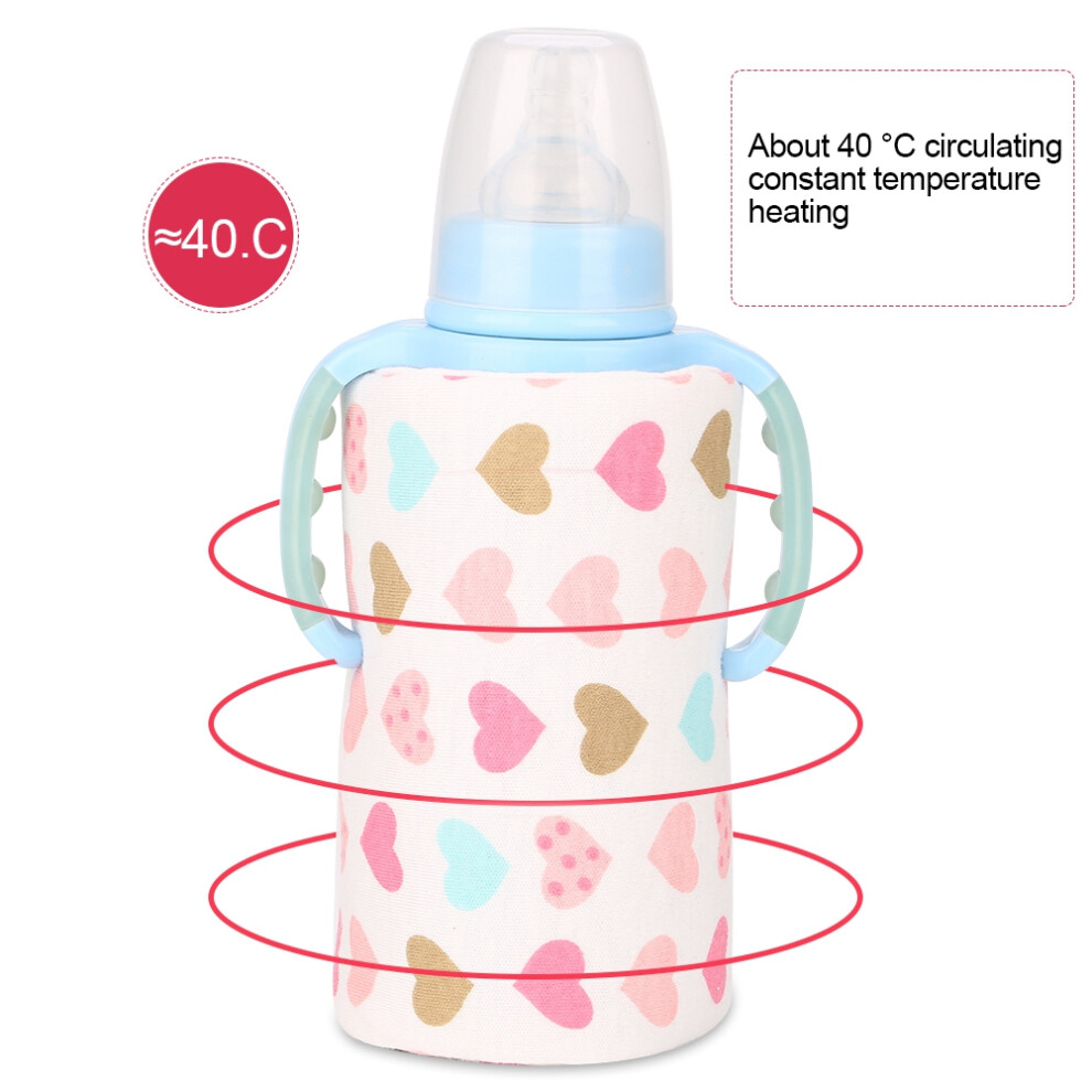 USB Baby Bottle Warmer Heater Cover Heart