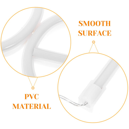 Vit LED neon öppen skylt 35x18cm PVC 1