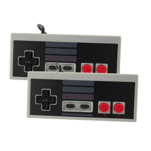 2 Pack Wired Mini Replacement Controllers Compatible with NES Classic Edition 10ft 3m Extended Cables Plug and Play 1