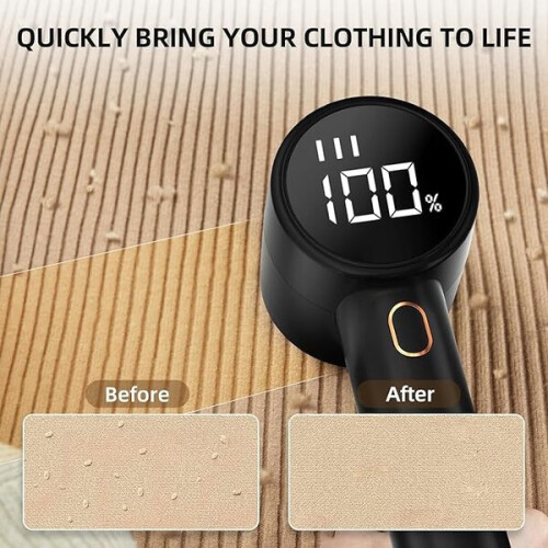 Rechargeable Clothes Shaver with LED Display and Type-C Fast Charging, Removable Lint Container, for Home Use 1