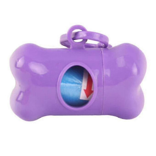Portable Garbage Bag Dispenser Storage Box for Pet Waste, Purple 2