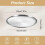 Stainless Steel Plates 6 Pcs 20cm Diameter Stackable Dishwasher Safe Microwave Safe 2