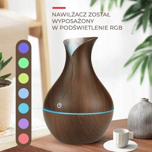 Ultrasonic Humidifier 130ml with Aromatherapy Diffuser & RGB Light for Bedroom, Office 2