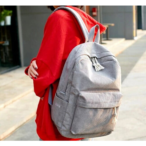 Soft Velvet Women's Backpack 38cm Height, Multiple Pockets, Daypack for Daily Use 2