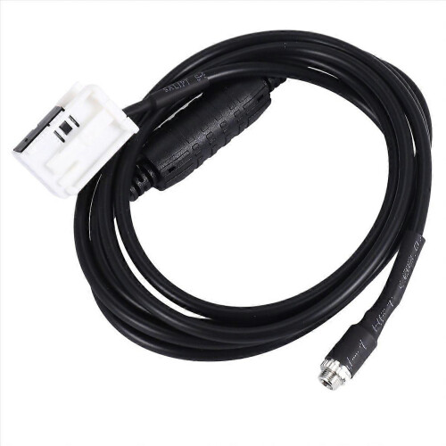 12 Pin 1.5M Car AUX Audio Cable with Resistor compatible with BMW E60 E61 E63 E64 E65 E66 E81 E82 Audio Input Adapter 1