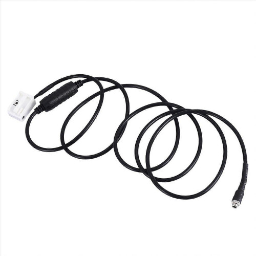 12 Pin 1.5M Car AUX Audio Cable with Resistor compatible with BMW E60 E61 E63 E64 E65 E66 E81 E82 Audio Input Adapter 2