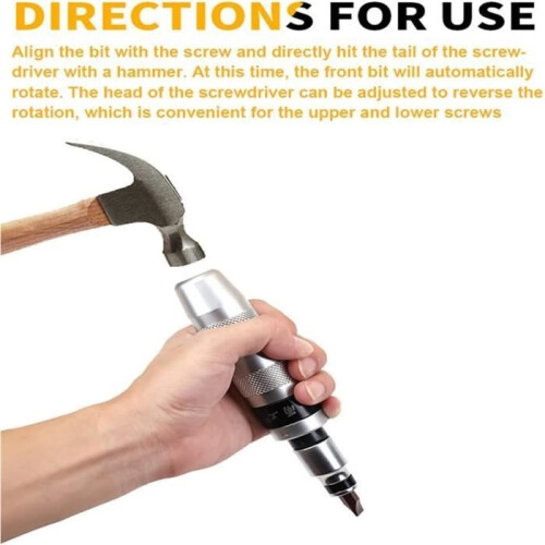 Reversible manual impact screwdriver set - ZVD - Screwdriver kit - PH bit - Screwdriver set 1