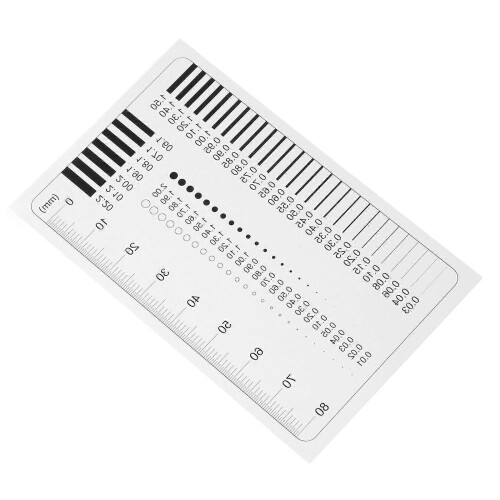 High Precision SEC Size Estimation Chart Transparent Plastic Defect Diameter Area Gauge for Manufacturing and Craft Use 1