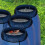 Rain Barrel Net Cover with Adjustable Drawstring, 2-Pack Black Mesh for Water Tank Protection 4
