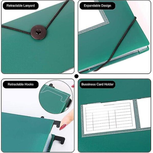 Hanging File Folder with Extendable Hook, 35 Colour-Coded Pockets, Accordion Expanding File Organiser for Office Document Storage 1