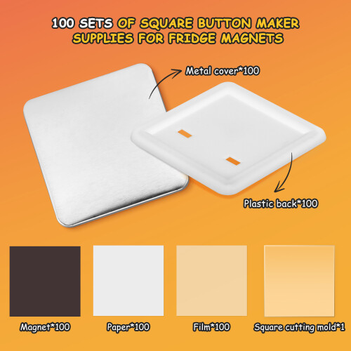 50MM Square Fridge Magnet Maker Badge Maker 2