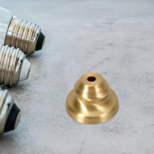 Copper Lamp Finial for E27 Socket, Sturdy Light Fixture Replacement in Golden Finish 2