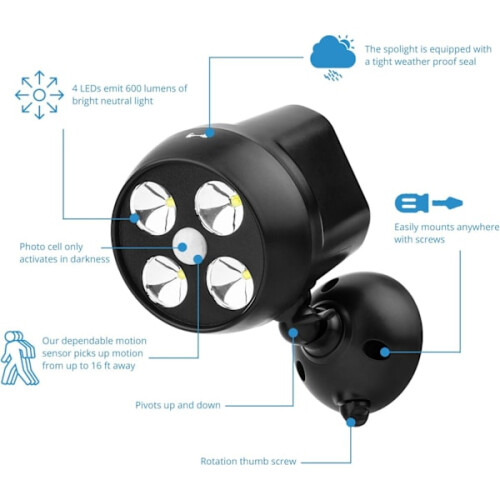Utomhuslampa med LED-rörelsesensor, 2-pack 1