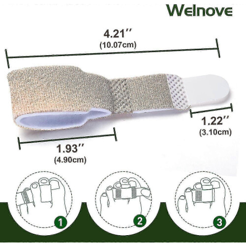 Hammer Toe Corrector Wraps, 6-Pack Soft Fabric Protective Sleeves for Alignment & Cushioning 1