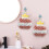 Lot de 2 essuie-mains en chenille Crown, roses 2