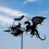 Retro Iron Weather Vane for Garden, Archaic Style Wind Direction Indicator, 70cm 2