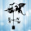 Retro Iron Weather Vane for Garden, Archaic Style Wind Direction Indicator, 70cm 5