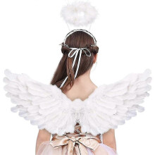 Angel Wings And Halo Adult White Angel Wings For Kids Christmas