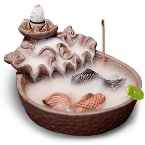 Ceramic Backflow Incense Burner 1pc 1
