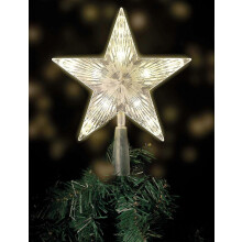 Christmas Tree Top With 10 Leds With Power Plug - 18 X 22 Cm