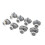 Nylon Single Pop Up Pulley Runner Wheel Shower Cabin Sliding Glass Door Rollers 8pcs-25mm 1